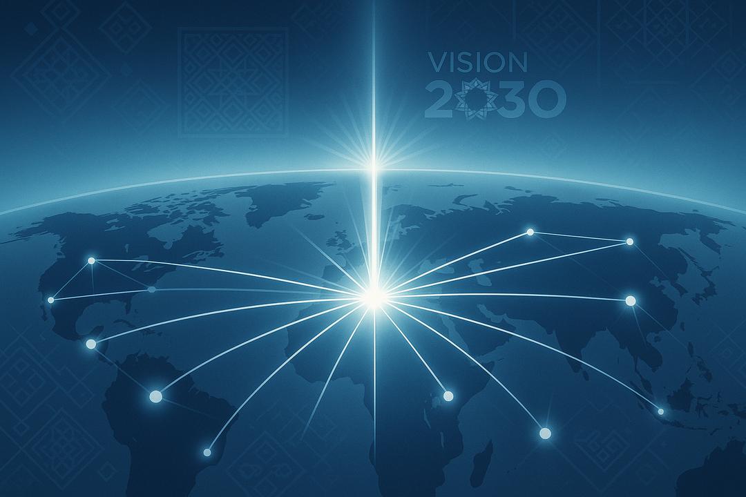 Global research collaboration visualization
